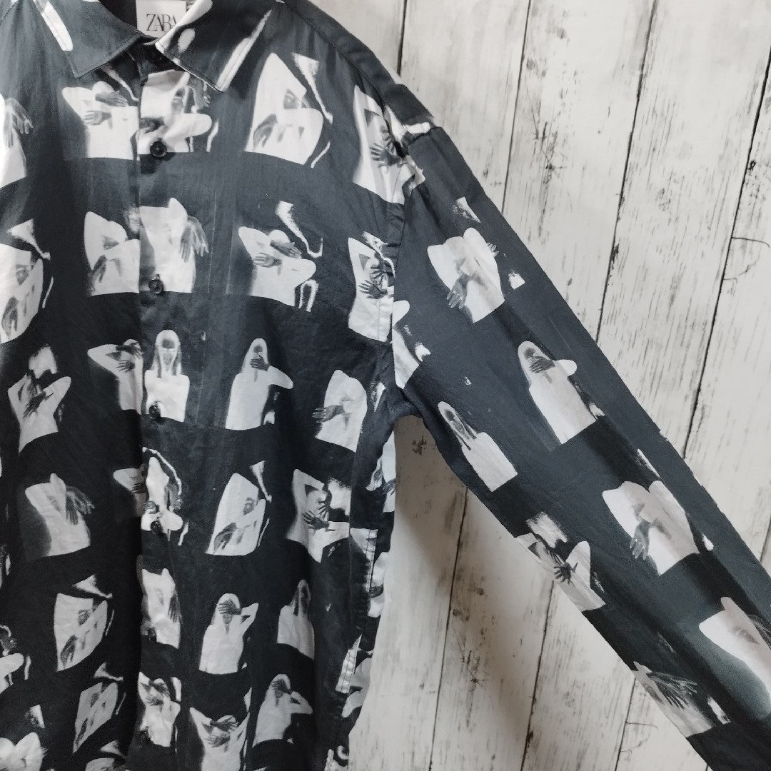 ZARA(ザラ)の【ZARA】Nega Photo Patterned Shirt　D517 メンズのトップス(シャツ)の商品写真