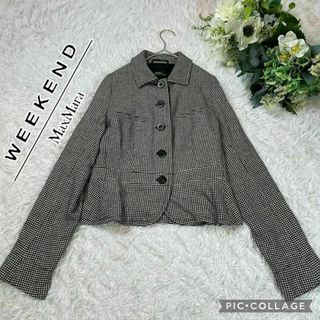 ウィークエンドマックスマーラ(Weekend Max Mara)の【美品】WEEKEND MaxMara★千鳥格子★ジャケット★ヴァージンウール(テーラードジャケット)