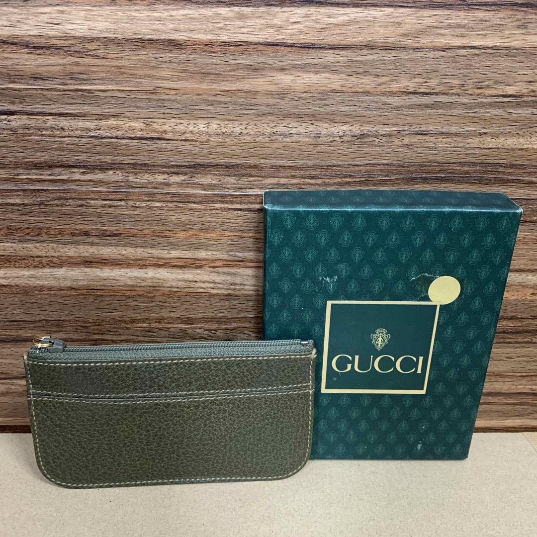 Gucci(グッチ)のGUCCI グッチ 小銭入れ コインケース お金 財布 緑 グリーン 箱付き レディースのファッション小物(コインケース)の商品写真