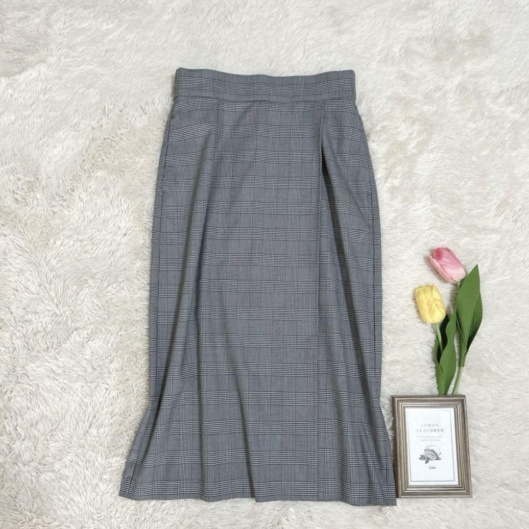 UNIQLO(ユニクロ)のUNIQLO チェックナロースカート  サイズM レディースのスカート(ひざ丈スカート)の商品写真