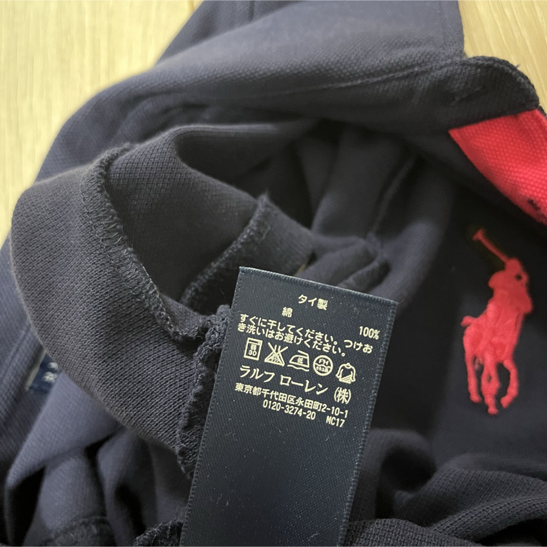 Ralph Lauren(ラルフローレン)のラルフローレン  ポロシャツワンピース　ホースロゴ刺繍　ネイビー レディースのワンピース(ひざ丈ワンピース)の商品写真