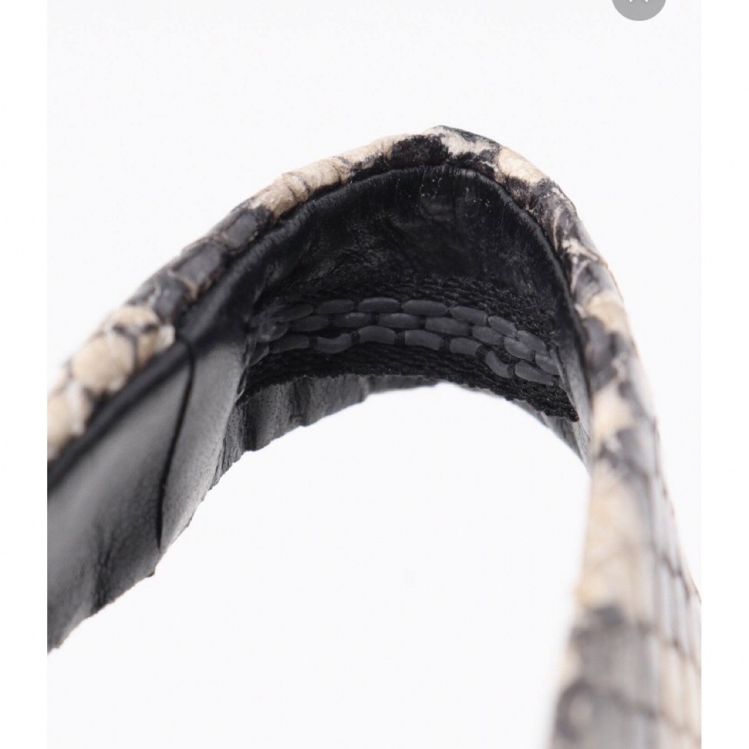 L'Appartement DEUXIEME CLASSE(アパルトモンドゥーズィエムクラス)の新品【ブレンタ】Python Back Strap 4cm Heel Mule レディースの靴/シューズ(ハイヒール/パンプス)の商品写真