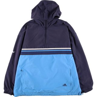 アディダス(adidas)の古着 90年代 アディダス adidas フード付き ハーフジップ ウォームアッププルオーバー メンズXXL ヴィンテージ /eaa423486(ナイロンジャケット)