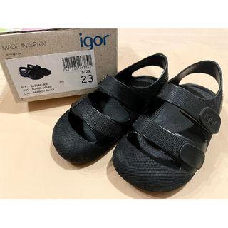 イゴール(igor)のigor イゴール　JPN14cm 23サイズ　サンダル　ブラック(サンダル)