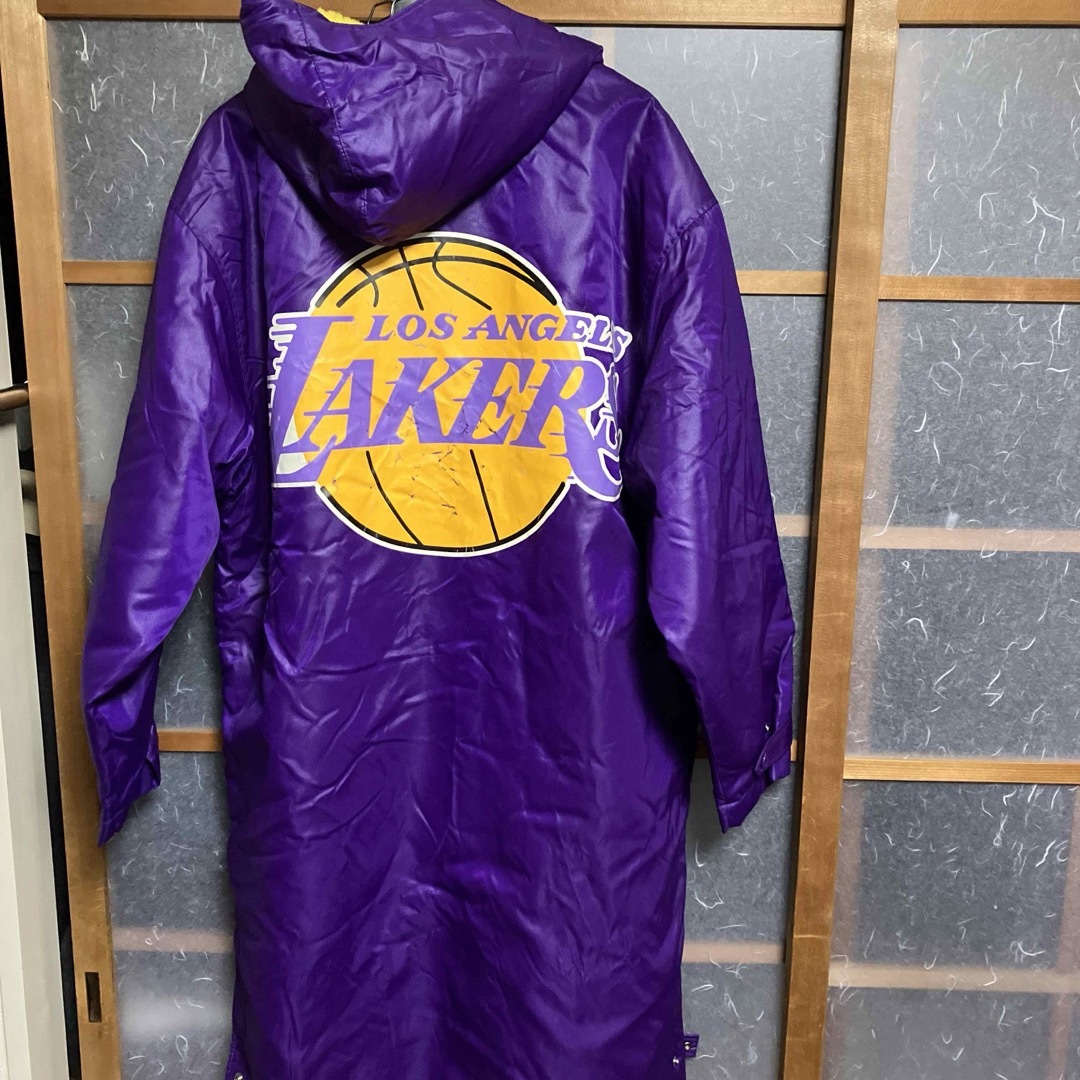 NBA公式 レイカーズ LAKERS しんどく ベンチコート バスケ 紫 NBA公式 レイカーズ LAKERS しんどく ベンチコート バスケ 紫