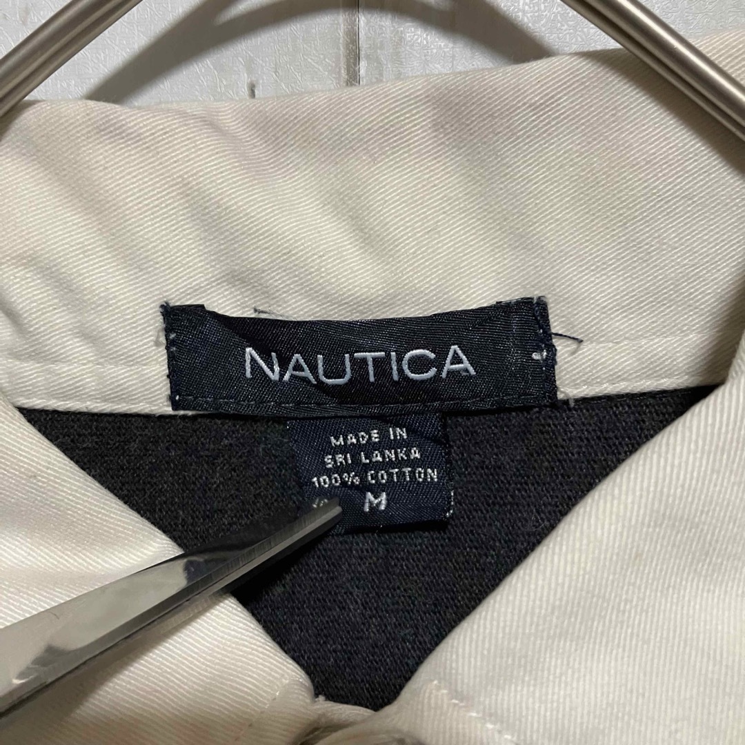 NAUTICA(ノーティカ)のノーティカ 長袖ポロシャツワンポイント刺繍ロゴストライプデザインZ1071 メンズのトップス(ポロシャツ)の商品写真