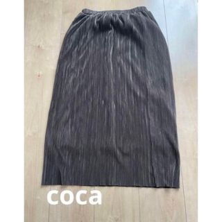 コカ(coca)のリブ　スカート(ひざ丈スカート)