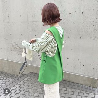 bonny open shoulder ボーダー Tee(カットソー(長袖/七分))