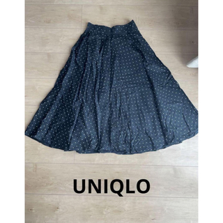ユニクロ(UNIQLO)のドット　スカート(ひざ丈スカート)