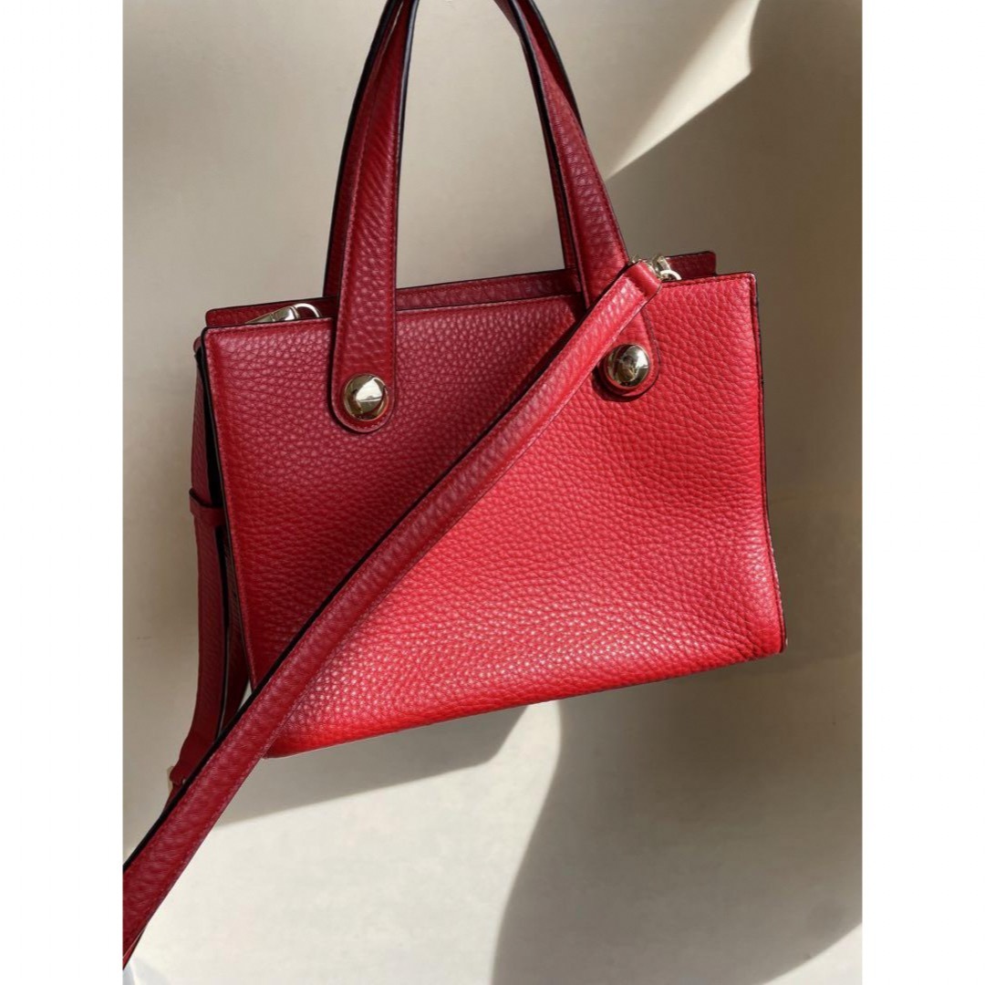 kate spade new york(ケイトスペードニューヨーク)のKate spade  ハンドバッグ/レッド　oo219 レディースのバッグ(ハンドバッグ)の商品写真