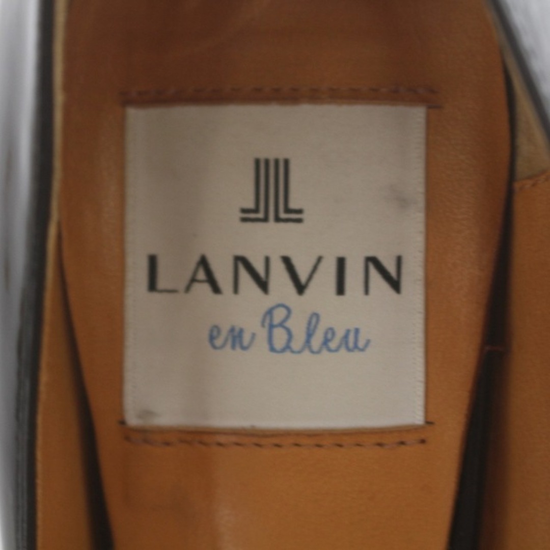 LANVIN en Bleu(ランバンオンブルー)のランバンオンブルー パンプス エナメル アーモンドトゥ ハイヒール 22cm 黒 レディースの靴/シューズ(ハイヒール/パンプス)の商品写真