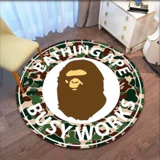 A BATHING APE - 新品未使用　アベイシングエイプ　ラグマット カーペット 玄関マット APE