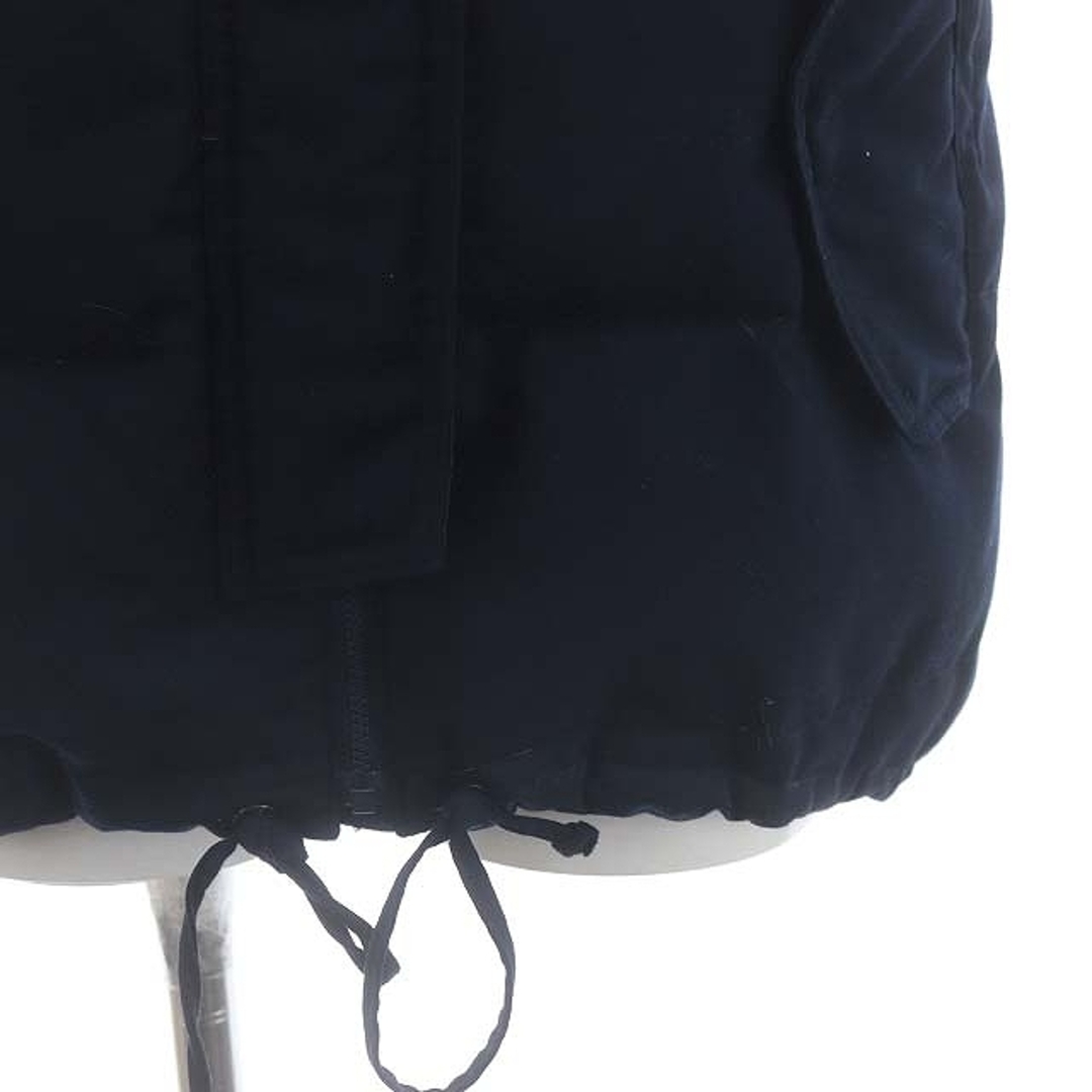 PLST(プラステ)のプラステ PLST ダウンベスト 前開き フード付き ラクーンファー 2 紺 レディースのジャケット/アウター(ダウンベスト)の商品写真