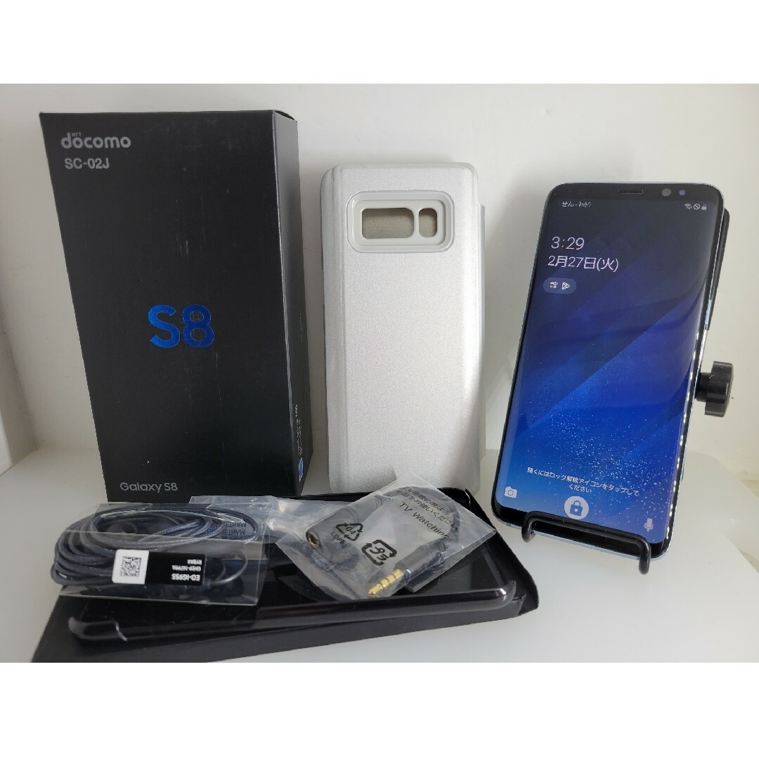 SAMSUNG(サムスン)のGalaxy S8 black 64 GB SIMフリー スマホ/家電/カメラのスマートフォン/携帯電話(スマートフォン本体)の商品写真