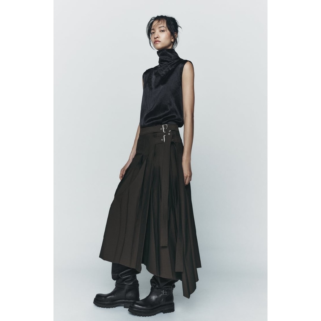 ZARA - ZARA ZW COLLECTION ラップアシンメトリースカート L ZARA - ZARA ZW COLLECTION ラップアシンメトリースカート L