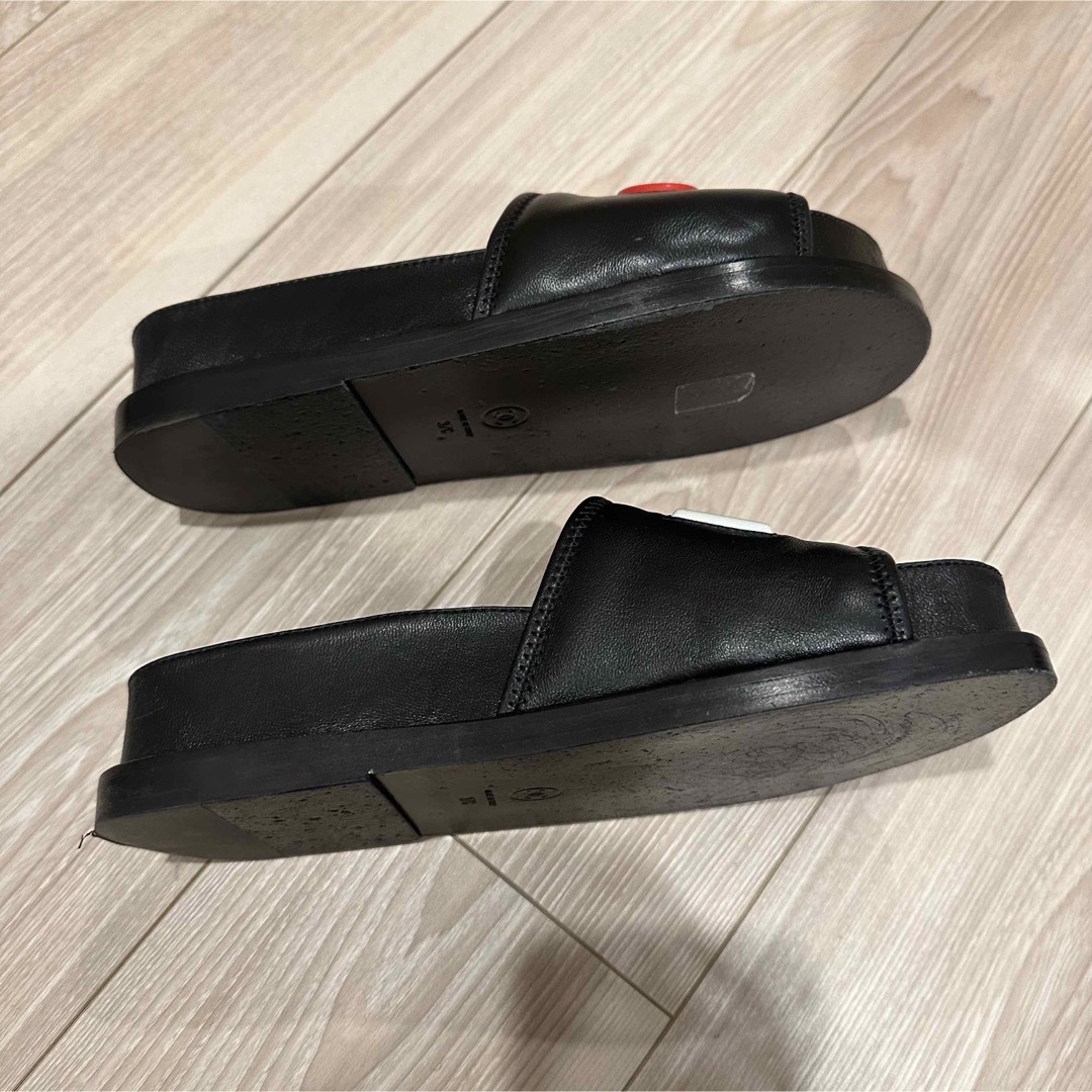 CHANEL シャネル サンダル 37 1/2(24cm位) 黒 【古着】