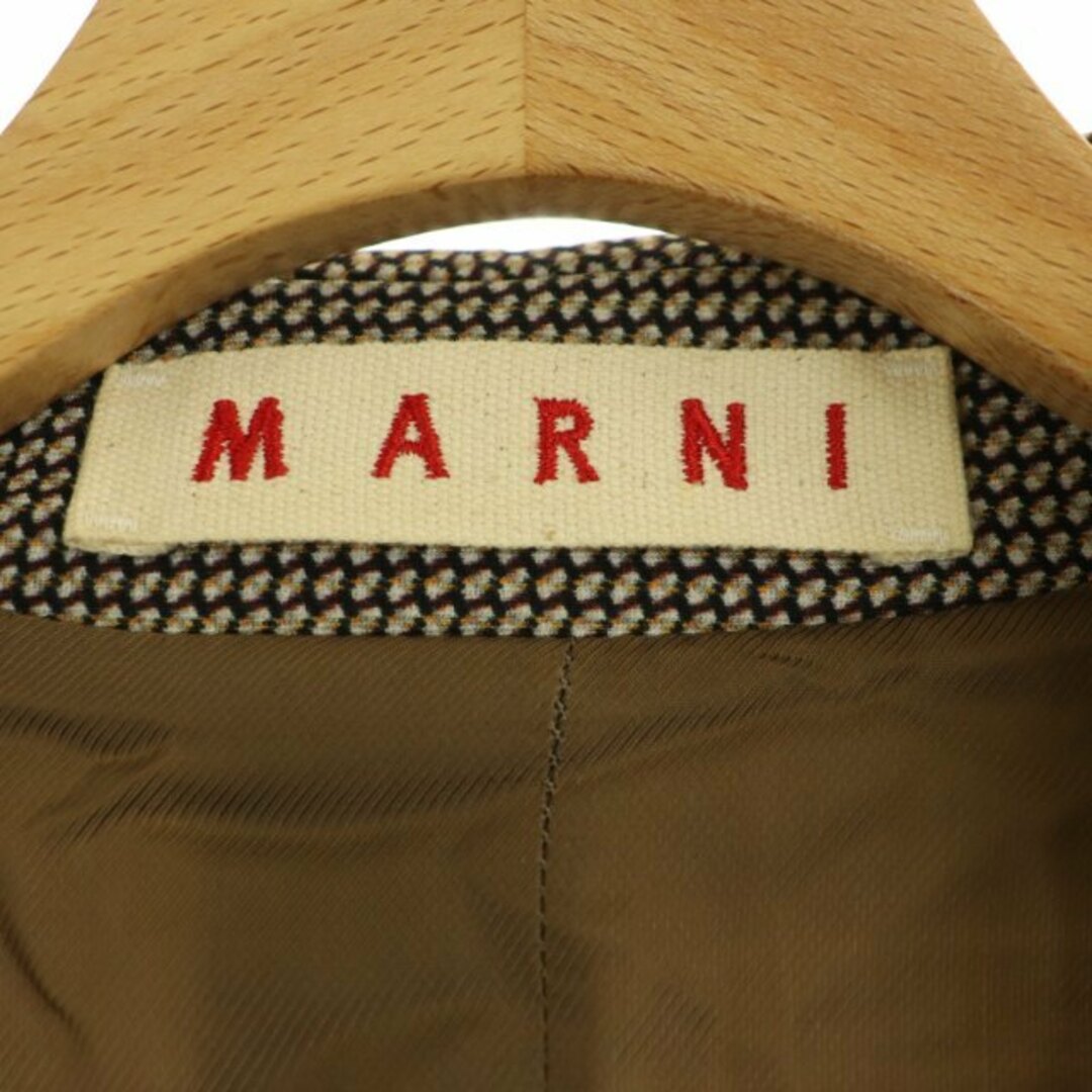 Marni(マルニ)のMARNI ステンカラーコート ロング 総柄 シルク混 スナップボタン 38 レディースのジャケット/アウター(その他)の商品写真