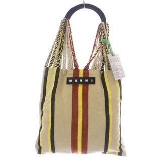 マルニ(Marni)のMARNI フラワーカフェ ストライプ ハンモックバッグ ハンドバッグ (ハンドバッグ)