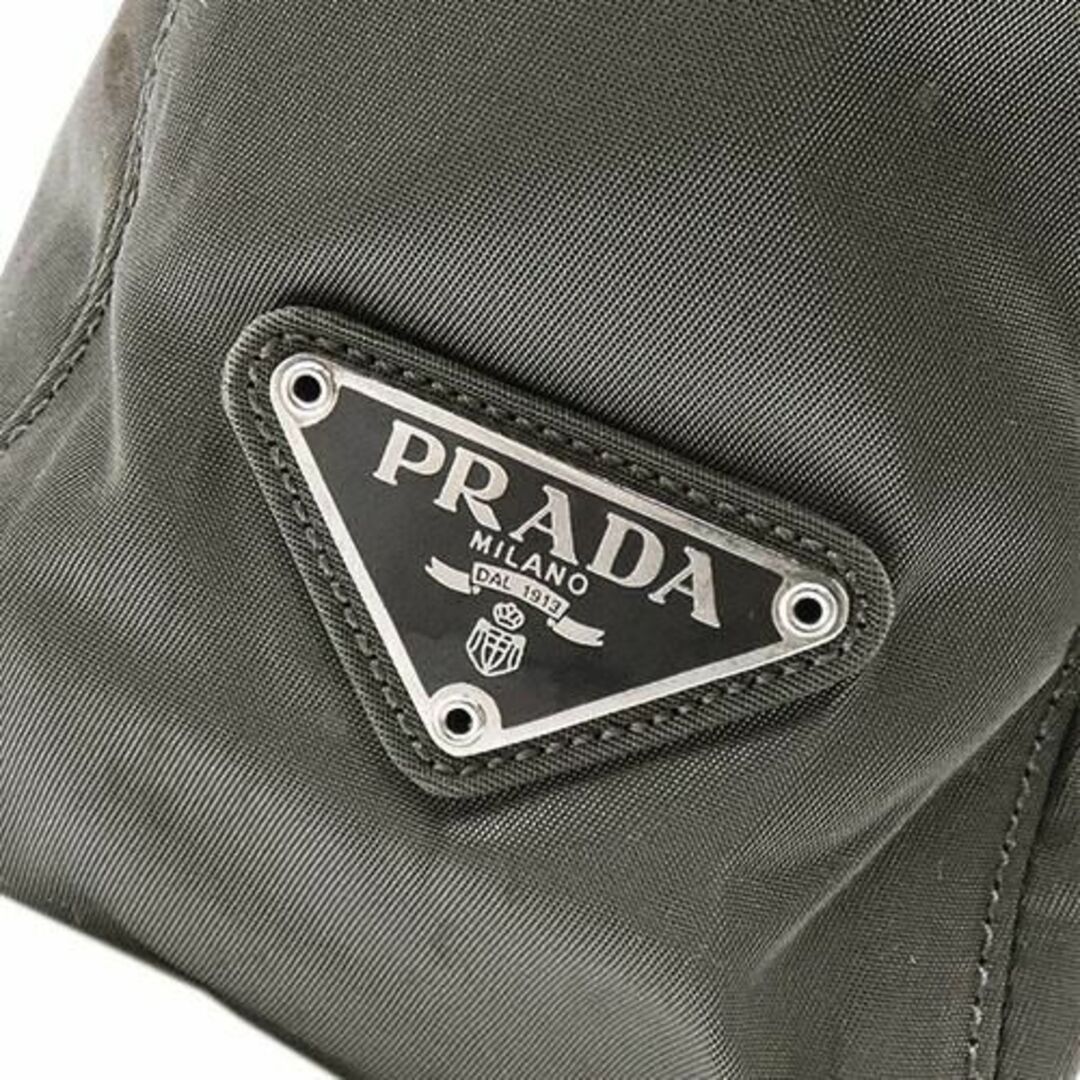 PRADA(プラダ)のプラダ バッグ PRADA ナイロン METROPOLI トートバッグ ショルダー 肩掛け グレー シルバー金具 レディース B8486 OJ10035 レディースのバッグ(ショルダーバッグ)の商品写真