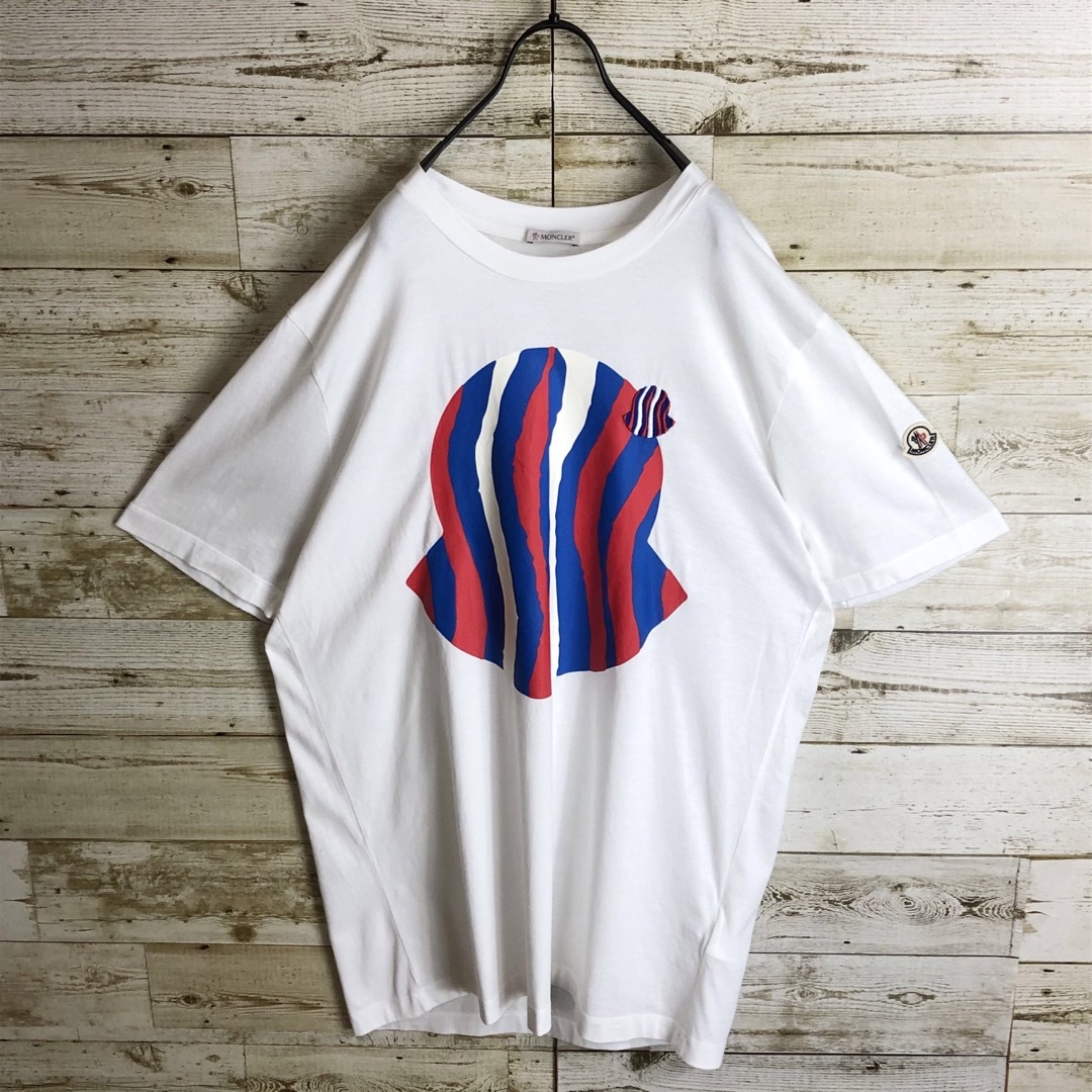 MONCLER(モンクレール)のMONCLER モンクレール tシャツ ビックロゴ 刺繍入り 美品 メンズのトップス(Tシャツ/カットソー(半袖/袖なし))の商品写真