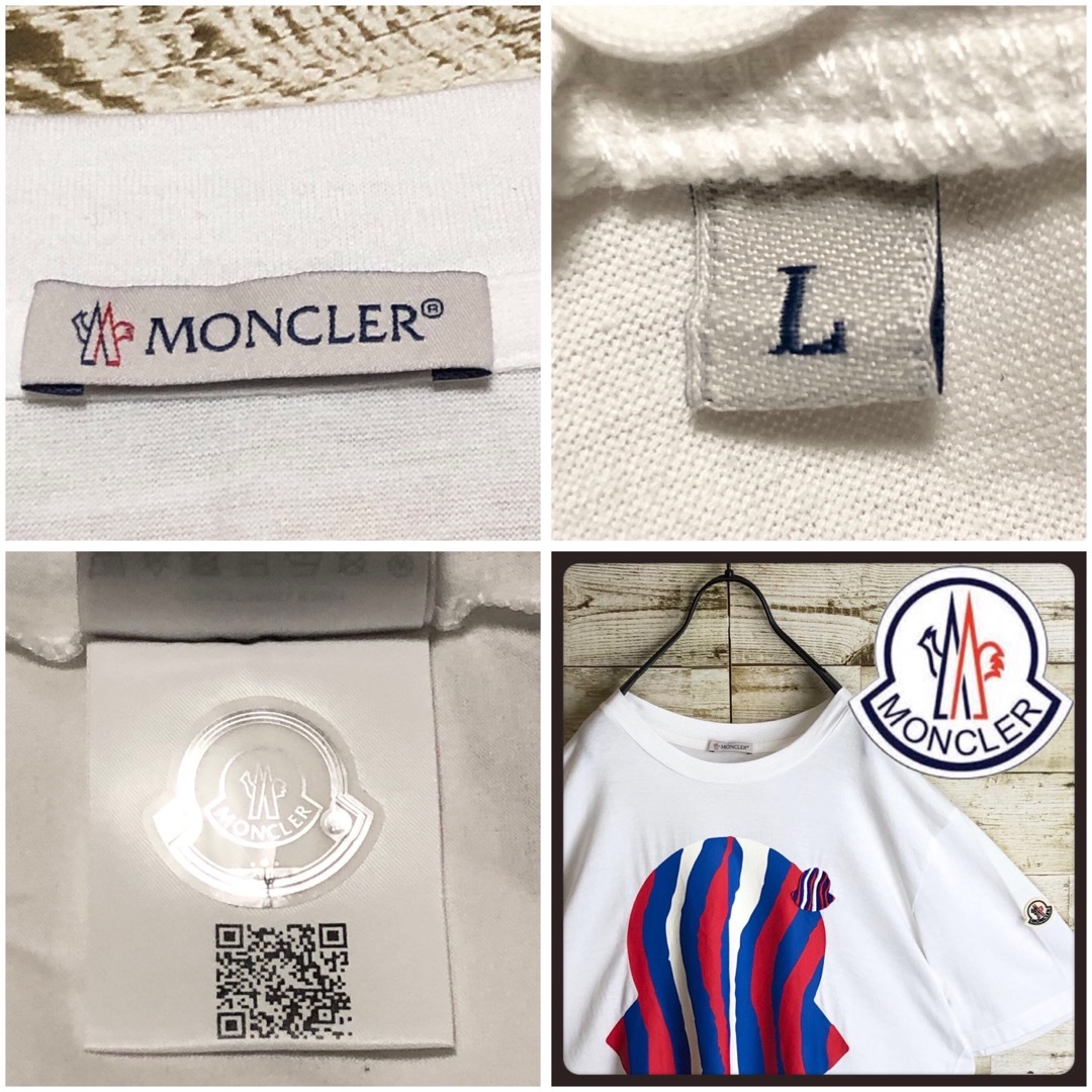 MONCLER(モンクレール)のMONCLER モンクレール tシャツ ビックロゴ 刺繍入り 美品 メンズのトップス(Tシャツ/カットソー(半袖/袖なし))の商品写真