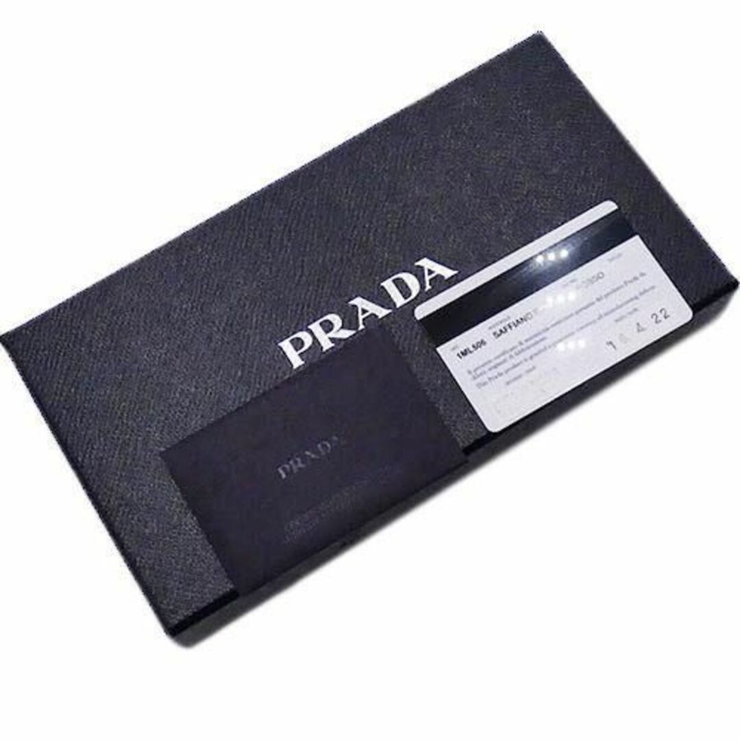 PRADA(プラダ)のプラダ 財布 PRADA サフィアーノ・リング ラウンドファスナー長財布 ロッソ 赤 レディース シルバー金具 1ML506 OJ10049 レディースのファッション小物(財布)の商品写真