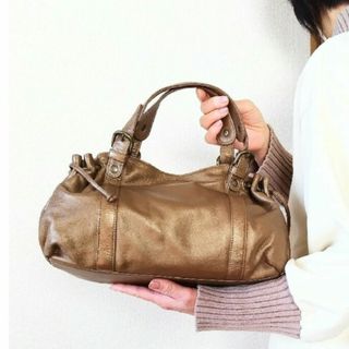 エムズグレイシー(M'S GRACY)の【限定品】M’S GRACY レザーハンドバッグ／パープルブラウン(★極美品★)(ハンドバッグ)