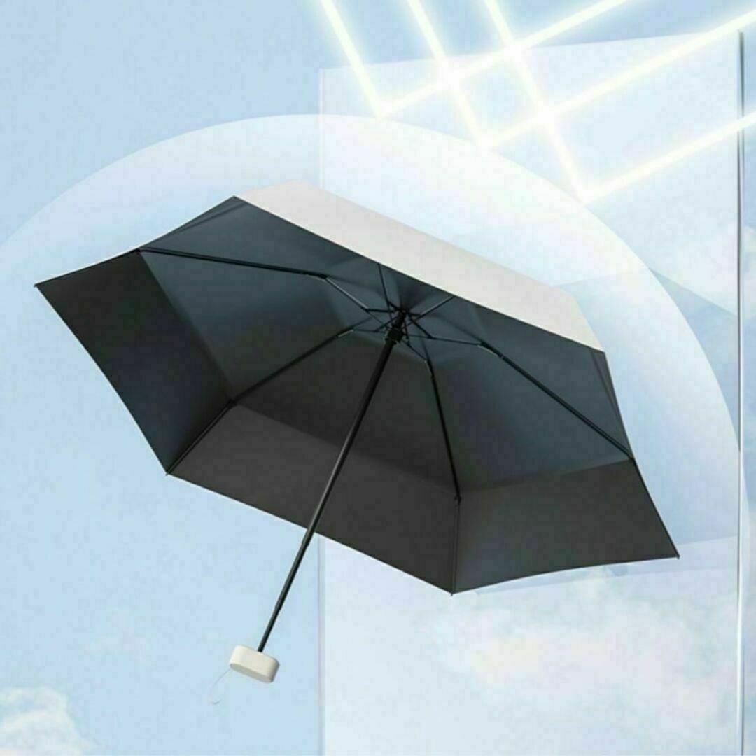 折りたたみ傘　ライトグリーン　コンパクト　専用ケース付　日傘　雨傘 レディースのファッション小物(傘)の商品写真