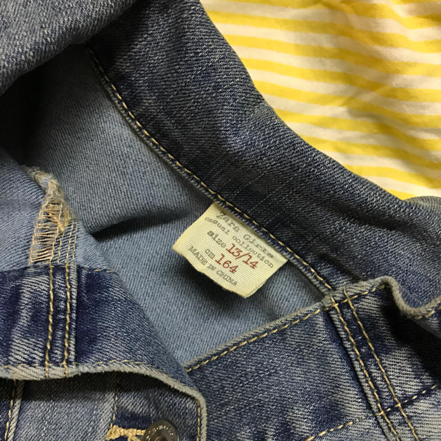 ZARA KIDS(ザラキッズ)のzara girls デニムジャケット キッズ/ベビー/マタニティのキッズ服女の子用(90cm~)(ジャケット/上着)の商品写真