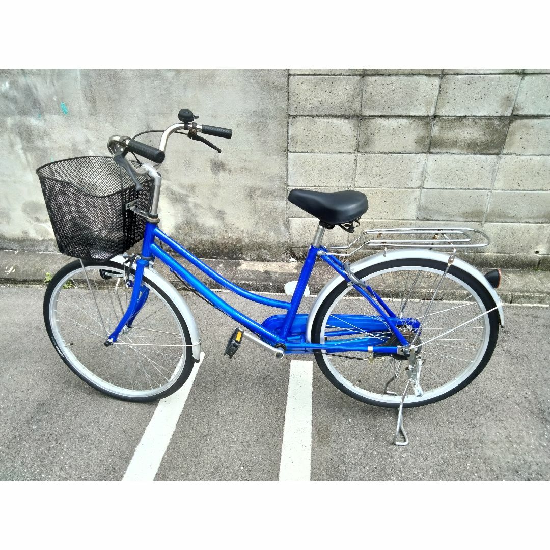 メーカー不明　シティ車 24インチ ブルー スポーツ/アウトドアの自転車(自転車本体)の商品写真