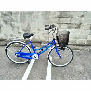 メーカー不明　シティ車 24インチ ブルー(自転車本体)