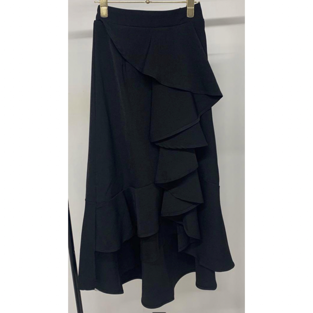 GRL(グレイル)のgrl アシンメトリーチュールフリルスカート[pu24]S レディースのスカート(ロングスカート)の商品写真
