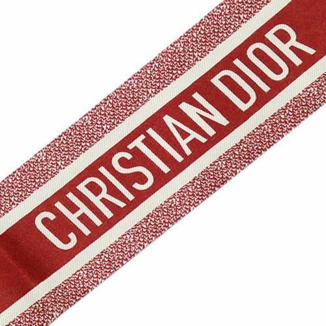 Christian Dior(クリスチャンディオール)の極美品 クリスチャンディオール スカーフ シルク ミッツァ バタフライ 蝶柄 花柄 レッドxベージュ 41FAR106ZKDO OJ10026 レディースのファッション小物(バンダナ/スカーフ)の商品写真