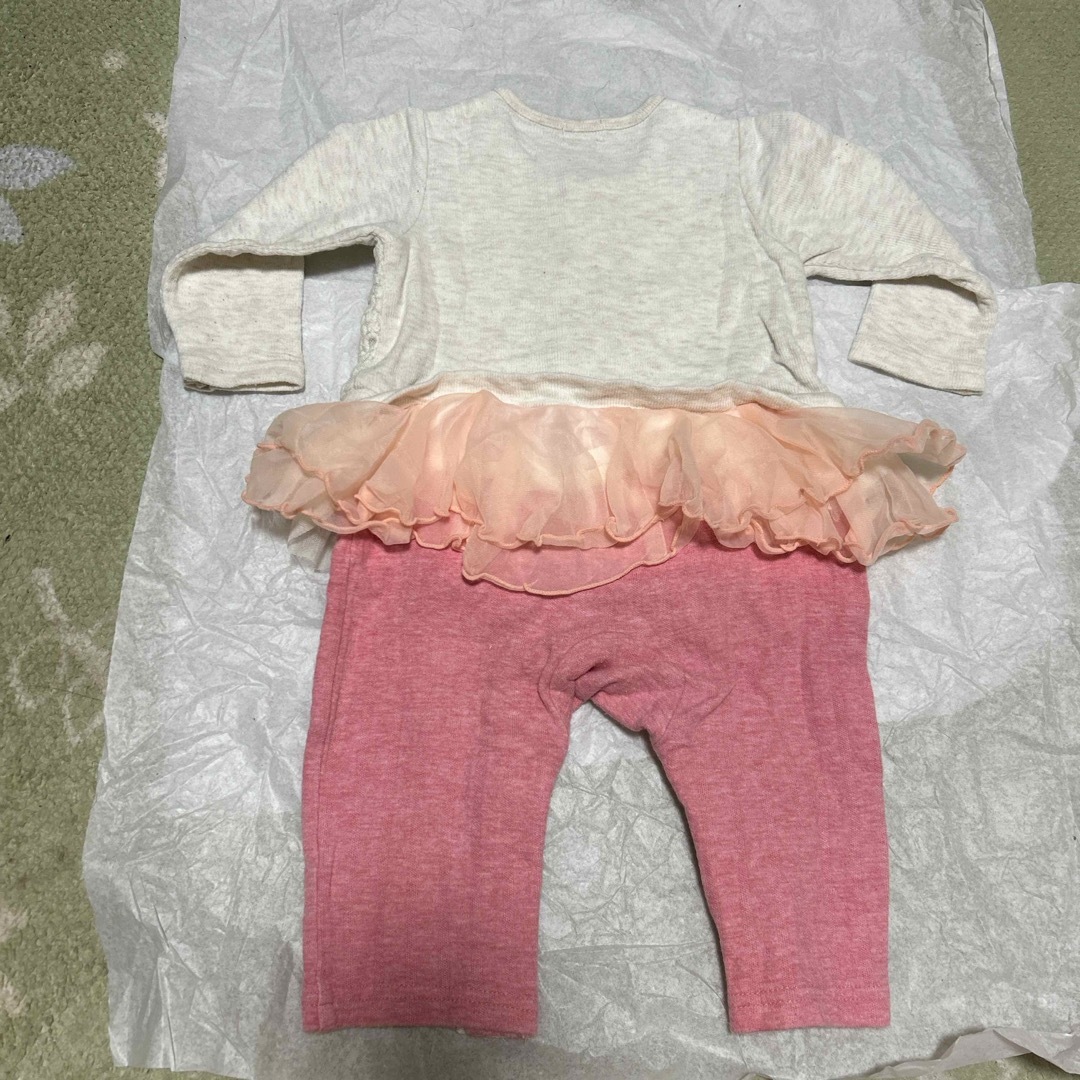 kid’s zoo(キッズズー)の2着セット！女の子80㎝ロンパース キッズ/ベビー/マタニティのベビー服(~85cm)(ロンパース)の商品写真