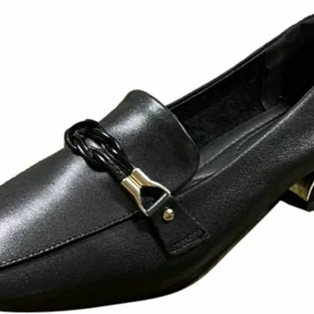ローファー レディース 幅広 3E パンプス ビット付き スクエアトゥ 3cm レディースの靴/シューズ(ハイヒール/パンプス)の商品写真