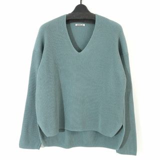 オーラリー(AURALEE)のオーラリー 18AW スーパーファインウールVネックニット(ニット/セーター)