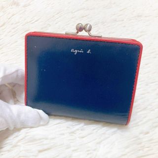 アニエスベー(agnes b.)の✨美品✨アニエスベー　2つ折り財布 がま口　ブラック　コンパクトウォレット(財布)