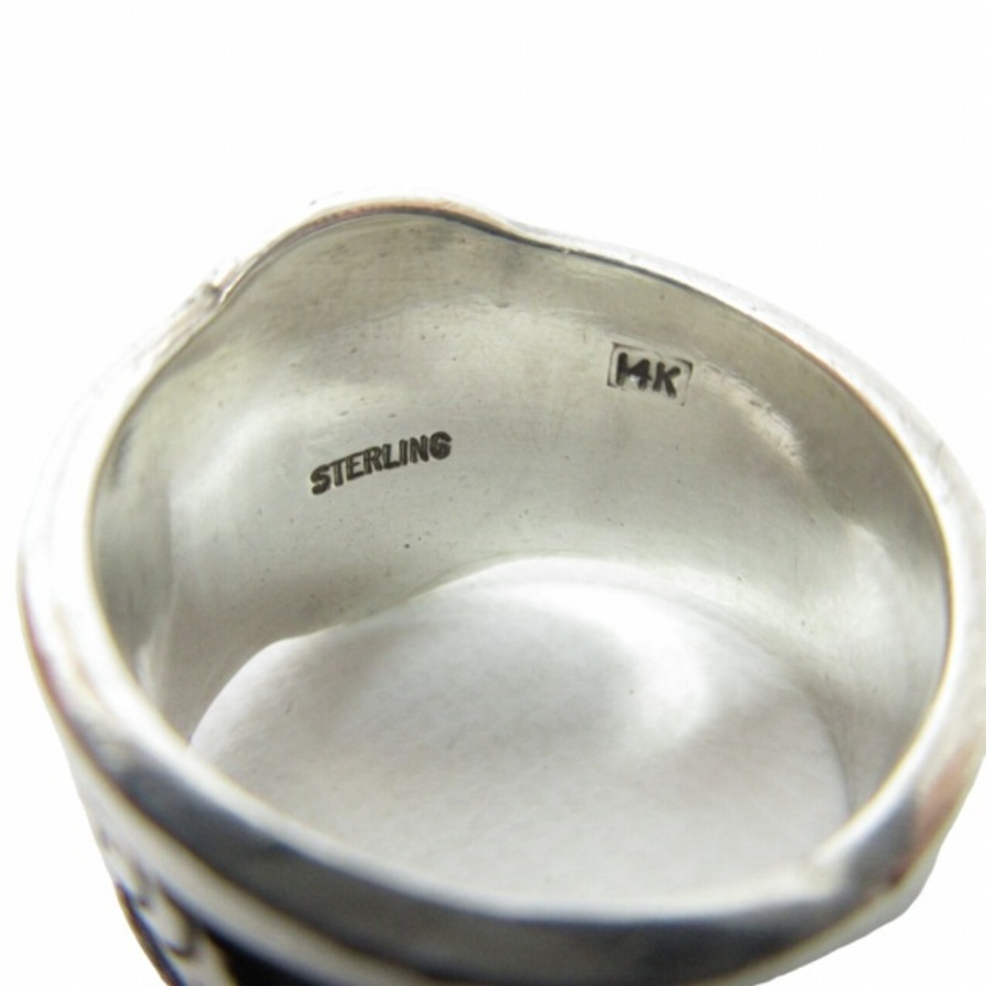 ホピ族 エディソンワッズワース作 14K リング 指輪 シルバー 約17-18号 メンズのアクセサリー(リング(指輪))の商品写真