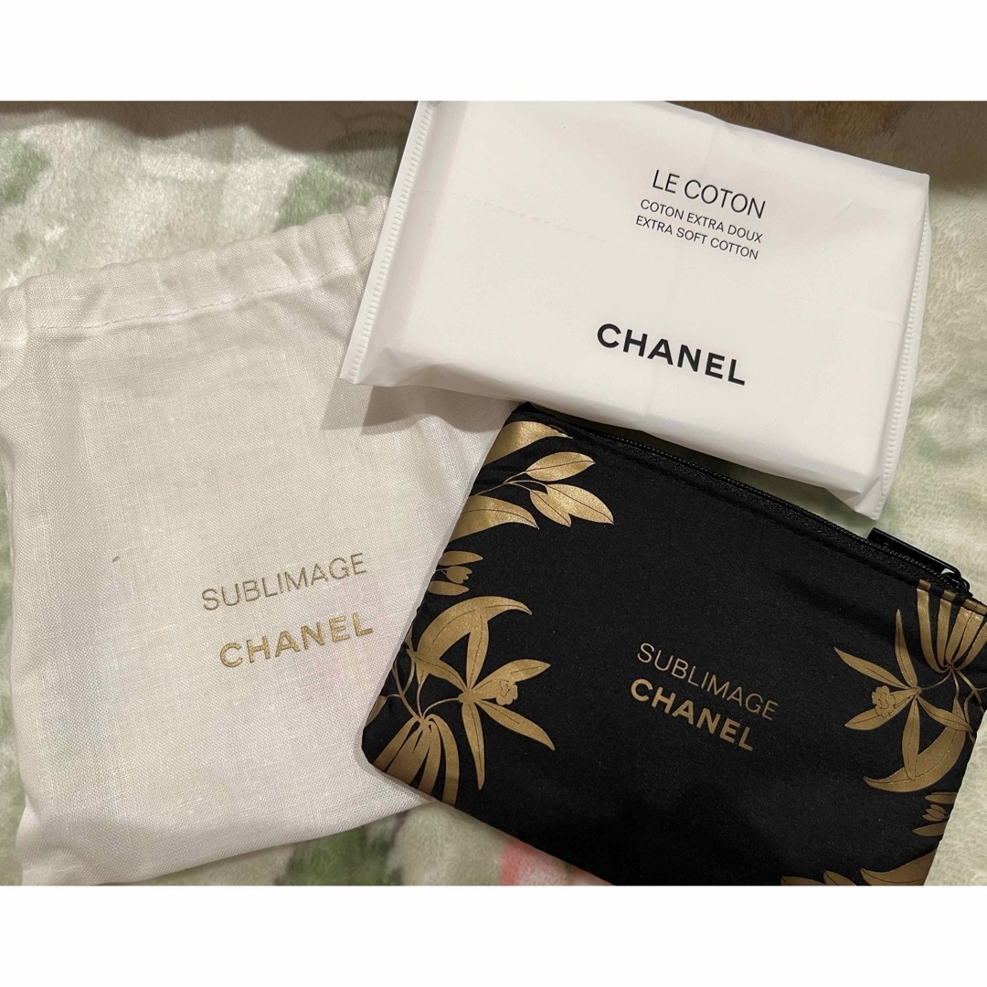 CHANEL(シャネル)のシャネルサブリマージュ巾着&ポーチ&コット エンタメ/ホビーのコレクション(ノベルティグッズ)の商品写真