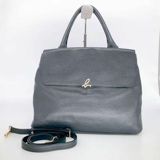 アニエスベー(agnes b.)の✨美品✨アニエスベー  2wayトートバッグ　ブラック　レザー　Bロゴ(ショルダーバッグ)