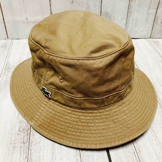 ラコステ(LACOSTE)のLACOSTE ラコステ HAT バケットハット ベージュ 帽子(ハット)