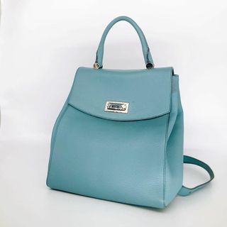 マックスマーラ(Max Mara)の✨綺麗✨Max Mara ハリウッド　リュック　シルバー金具　レザー　水色(リュック/バックパック)