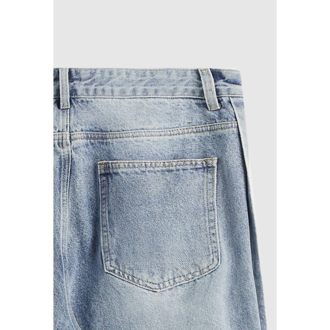 Balenciaga(バレンシアガ)のサイド裾スナップボタン　ダメージ　ワイド　デニム メンズのパンツ(デニム/ジーンズ)の商品写真