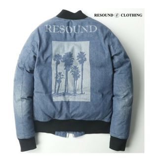 リサウンドクロージング(RESOUND CLOTHING)の【美品】新品価格59,400円 ウォッシュドデニム MA-１ ダウンジャケット(ダウンジャケット)