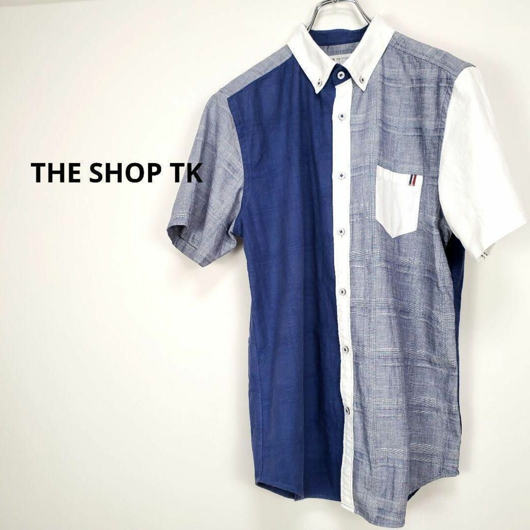 THE SHOP TK(ザショップティーケー)のザショップティーケーTHE SHOP TK【XL】青半袖シャツ コットン100% その他のその他(その他)の商品写真
