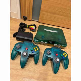 ニンテンドウ64(NINTENDO 64)のニンテンドー64 本体 クリアブルー ①(家庭用ゲーム機本体)