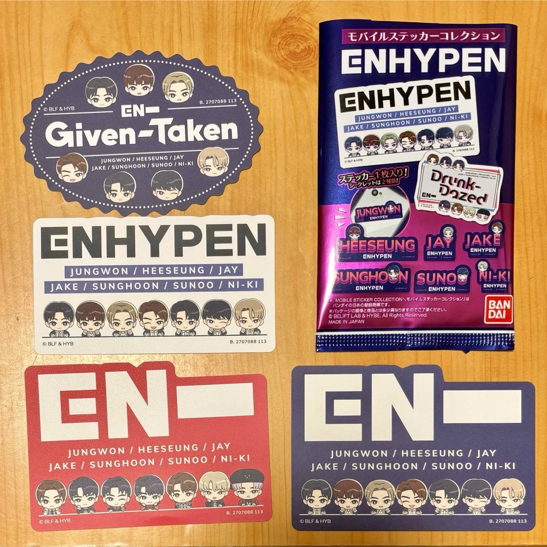 ENHYPEN(エンハイプン)の ENHYPEN モバイルステッカー4枚セット エンタメ/ホビーのCD(K-POP/アジア)の商品写真