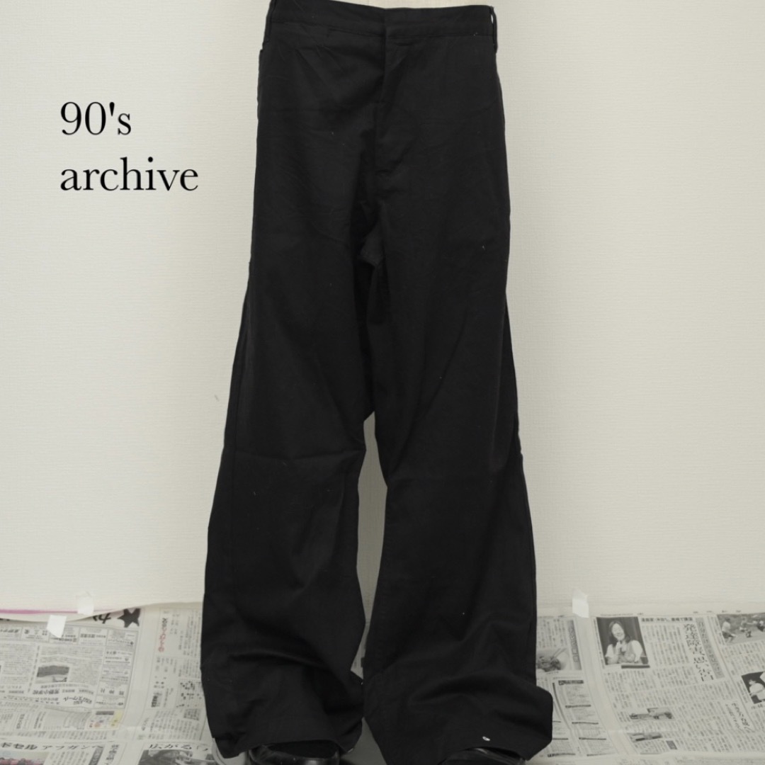 Rick Owens(リックオウエンス)の90’s craftzman ブラックバギーパンツ　サイドポケット　 メンズのパンツ(デニム/ジーンズ)の商品写真
