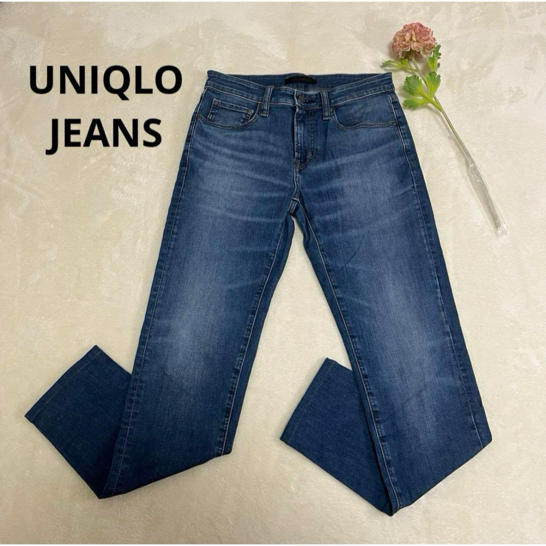 UNIQLO(ユニクロ)の【UNIQLO JEANS】　ユニクロジーンズ　ダメージジーンズ　デニム　L レディースのパンツ(デニム/ジーンズ)の商品写真