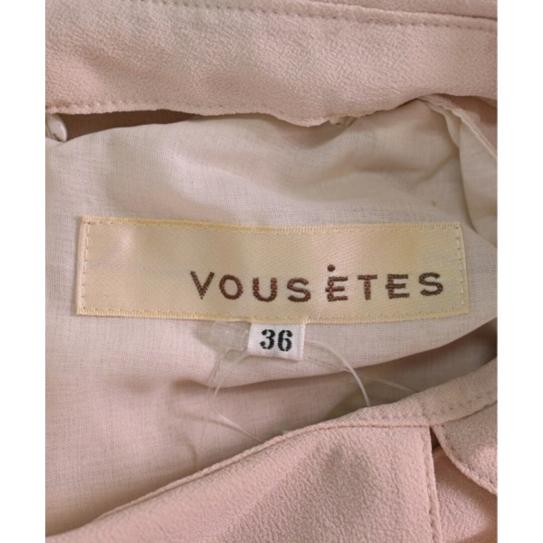 VOUS ETES(ヴゼット)のVOUSETES ヴゼット ブラウス 36(S位) ピンクベージュ 【古着】【中古】 レディースのトップス(シャツ/ブラウス(長袖/七分))の商品写真